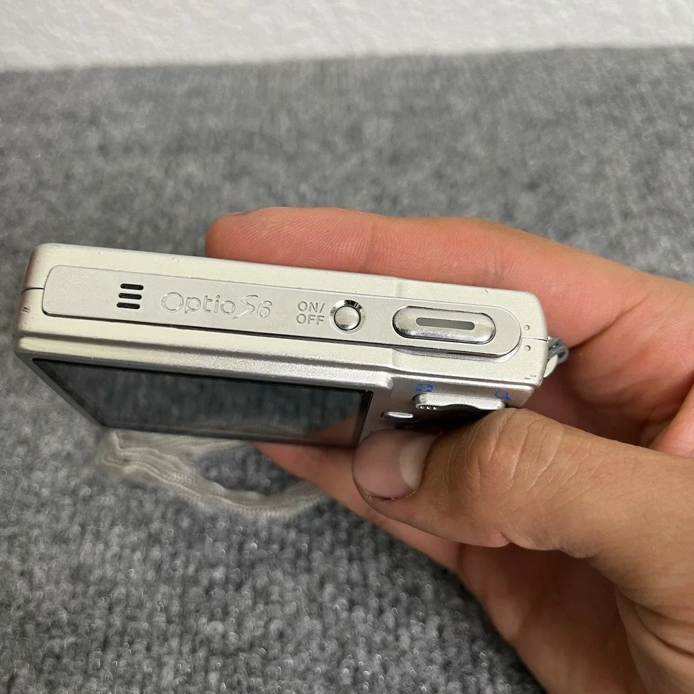Pentax Optio S6 6MP Digital Camera Silver Untested As-Is
